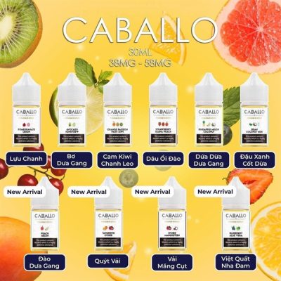 Tinh dầu Caballo 38/58mg Saltnic Juice Pod System Vape Chính Hãng